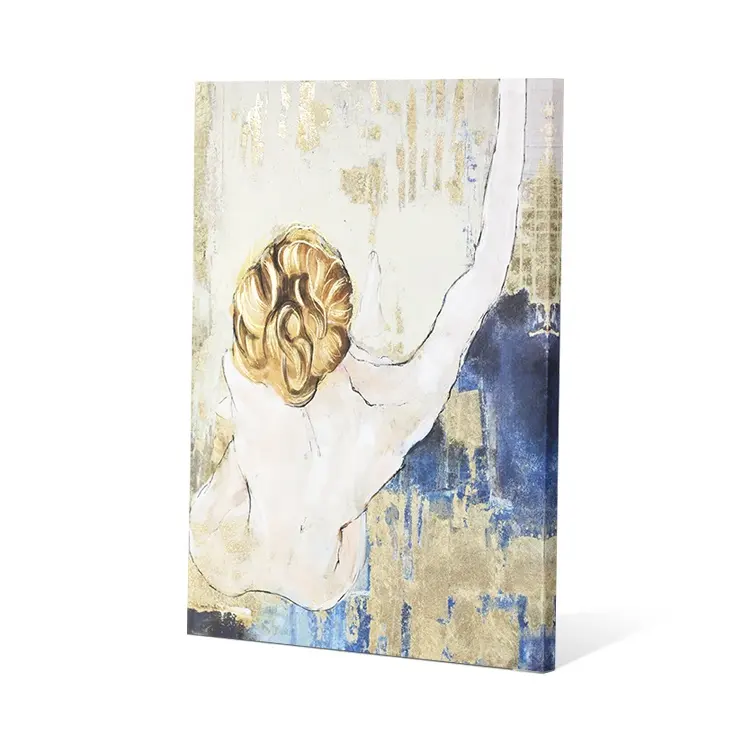New Hand Drawing Fashion Nude Woman Figure Portrait Wall Stretch Canvas Art Oil Painting For Home Decor