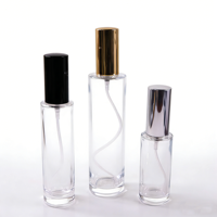 Vente en gros de flacons de parfum en verre ronds de luxe vides de 30 ml, 50 ml, 100 ml avec col à vis de 15 mm, vaporisateur, logo personnalisé et boîte