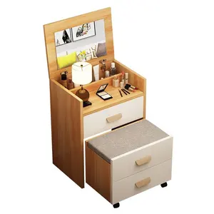 Coiffeuse moderne avec design léger et luxueux coiffeuse élégante mobilier de chambre à coucher miroir de maquillage pour filles coiffeuses avec miroir à cheveux