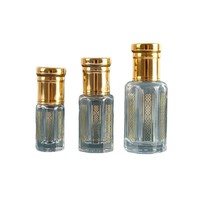 Flacon compte-gouttes en verre transparent de 3 ml, importé, avec logo estampé or, pour emballage de luxe d'huiles essentielles pour soins de la peau - Vente chaude