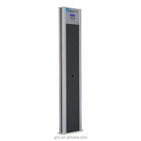Détecteur de métaux GUORESOUN durable à grain de bois, portique de sécurité en aluminium, porte de contrôle avec alarme 5 zones et sensibilité de 255 niveaux