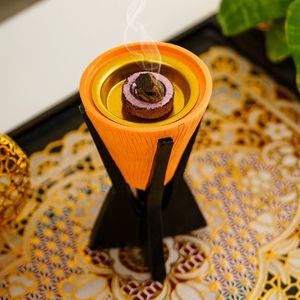 Quemador de Resina en Forma de Cono para Incienso Árabe Bakhoor con Exhibición de <span class=keywords><strong>Brasas</strong></span> Radiantes, Pieza de Estética Noble, Regalo para Ramadán y Eid - Product Image 4