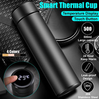 Logo personnalisé 500ml Gym Sport Bouteille d'eau isolée en acier inoxydable imprimé en métal avec poignée en silicone avec logo