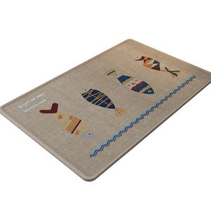 Tapis de cuisine rectangulaire Skylinen en lin antidérapant, motif original, lavable, pour usage domestique - Product Image 1