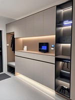 Meuble à chaussures extra profond sur mesure pour bottes longues, organisateur pour entrée de maison duplex