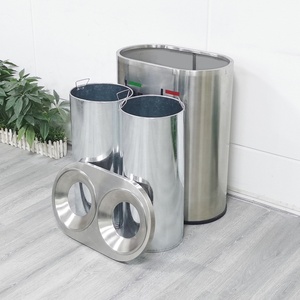 Tùy Chỉnh Thực Hiện Trường Thép Không Gỉ Tái Chế Chất Thải <span class=keywords><strong>Bin</strong></span> Thương Mại Trong Nhà Tái Chế Thùng Rác Có Thể - Product Image 3