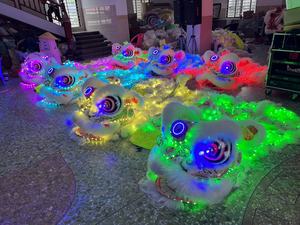 Светодиодный костюм для Лев, традиционный китайский танцевальный костюм Фошань с подсветкой - Product Image 6