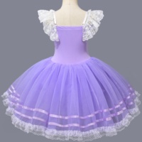 Vestido de Ballet para Niñas, Estilo Princesa del Lago de los Cisnes, con Material de Spandex/Algodón, Tul Largo y Suave