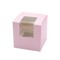 Boîtes à cupcakes en papier brun recyclables en gros, 2, 4 ou 6 pièces, boîtes à mini-cupcakes de qualité alimentaire avec fenêtre