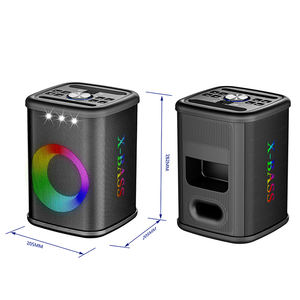 JBK-1408 Enceinte portable sans fil 30W avec 2 microphones sans fil, machine de karaoké, système de sonorisation LED RGB pour extérieur et fêtes - Product Image 4