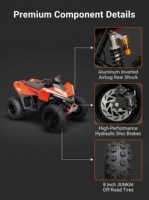 Quad à essence 4 temps à transmission par chaîne de 8 pouces 120cc, dernier modèle, puissant, 4 roues, tout-terrain, buggy des dunes pour enfants et adultes