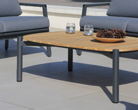 OSMEN Décoration Personnaliser Galsang Teck Table basse ronde moderne en bois Ovale
