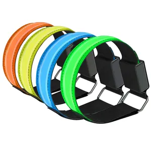 Bracelet clignotant en Nylon réfléchissant, rechargeable, personnalisé, brassard lumineux, brassard Led