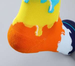 Chaussettes de sport amusantes et colorées, chaussettes à motif arc-en-ciel pour le softball, le football, le basketball, le volleyball, le cheerleading - Product Image 4