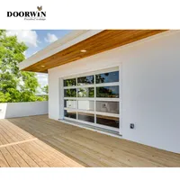 Doorwin - Wind Resistant and Warm Tempered Aluminum Glass Anti-theft Automatic Garage Door