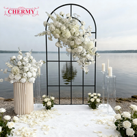 CM-TW020 Dalian Chermy Rose Violet Arrangement De Fleurs Décoration De Mariage Suspendu Fleur Toile De Fond