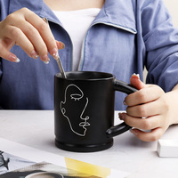 Tasse à café en céramique recyclée Muse Collection Tasse à café multicolore et soucoupe Tasse à thé écologique personnalisée | Usine de céramique YST