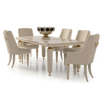 Meubles de salle à manger de luxe italiens, table de salle à manger rectangulaire blanche de Dubaï, table et chaises de cuisine, ensemble de table à manger en marbre pour 8 personnes