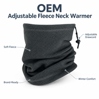 Cache-cou polaire ajustable personnalisé, doux, coupe-vent, cache-visage d'hiver pour le ski, le cyclisme et les activités de plein air, accessoire de marque, ligne OEM