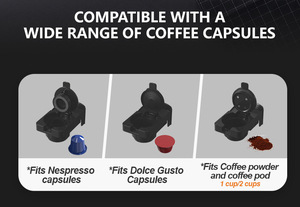 Cafetera <span class=keywords><strong>de</strong></span> Cápsulas DSP KA3118, la Más Vendida, Tres en Uno, Pequeña, Portátil, Universal para Hogar y Oficina - Product Image 6