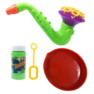 Pistola de burbujas musical, varita de trompeta y saxofón, solución de burbujas de plástico de 15x8cm para niños de 5 a 7 años, juguete unisex - Product Image 5
