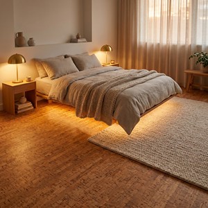 <span class=keywords><strong>Plancher</strong></span> en liège à clipser de 11 mm pour chambre à coucher, insonorisant, réduction du bruit, doux pour les pieds, écologique, chaud, liège naturel - Product Image 3