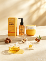 Ensemble de soins capillaires 2-en-1 : Masque réparateur nourrissant et hydratant anti-pelliculaire à l'huile d'argan bio du Maroc, marque distributeur