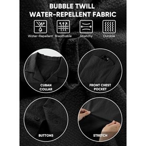 Camisa Casual de Manga Corta para Hombre FOXA, de Tela Seersucker, Transpirable, con Botones, para Playa, Verano, Bodas - Product Image 4