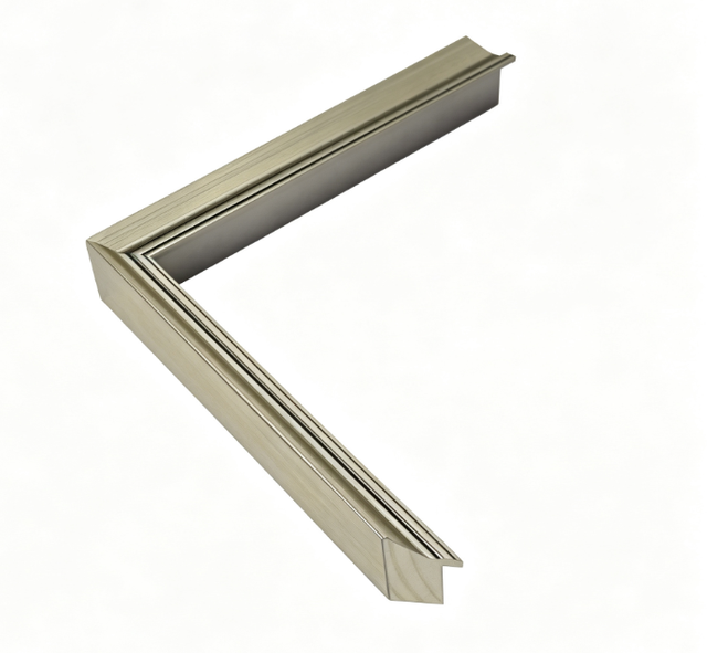 Modern Wide Profile Metal Inlay Solid Wood Frame Moulding,Black Gold Black Silver Pine Strips for Gallery Wall Art