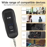 Microphone sans fil Wx26 avec casque et émetteur 2.4G avec récepteur pour amplificateur vocal, haut-parleur, enseignement, guide touristique