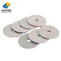 Disques de polissage diamantés humides de 4 pouces (100 mm) professionnels à liant résineux pour comptoirs en granit, marbre et quartzite
