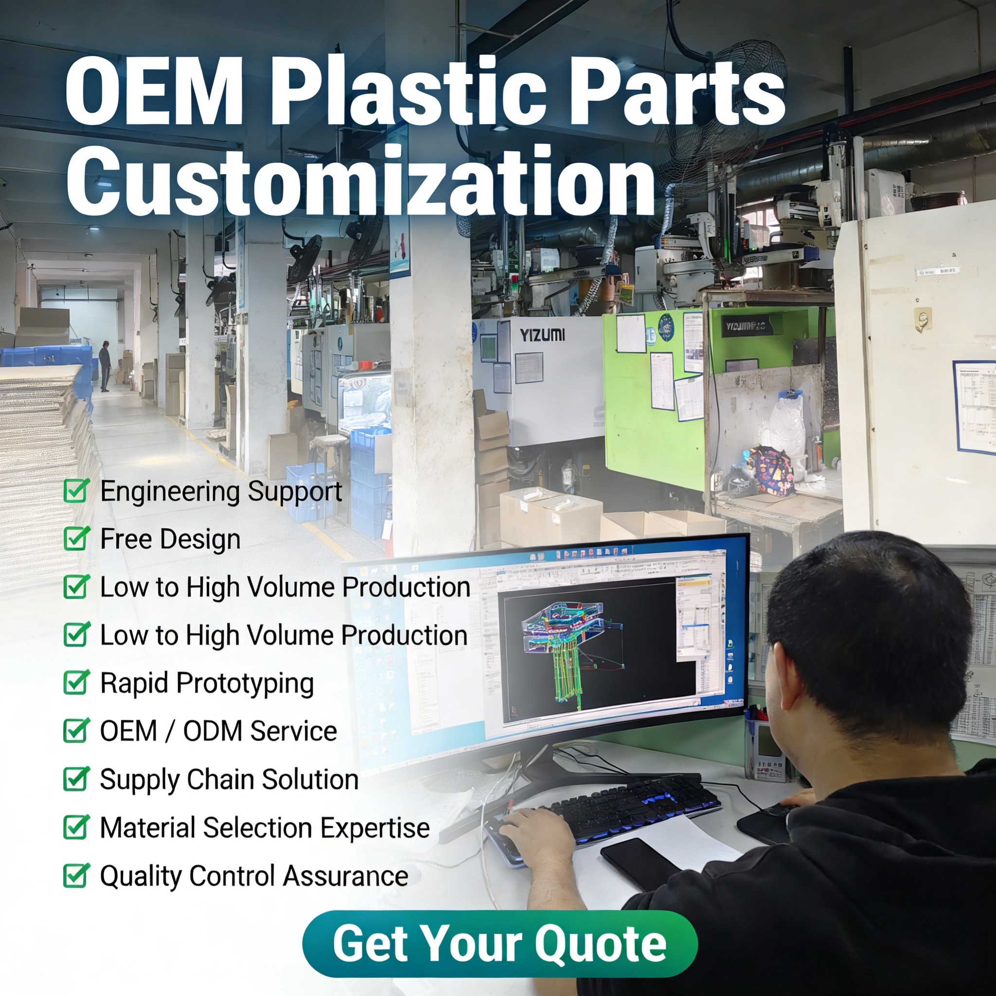 Plastic Parts Injection Molding Manufacturer Custom Nylon PP ABS Plastic Injection Mold Parts Custom Processing Services