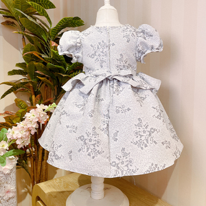 فساتين حفلات للأطفال حديثي الولادة من الجاكار الوردي الفاخر ، ملابس للأطفال الصغار من عمر 1 إلى 4 سنوات ، فستان أميرات للفتيات الصغيرات ، فستان نقود قديم - Product Image 6