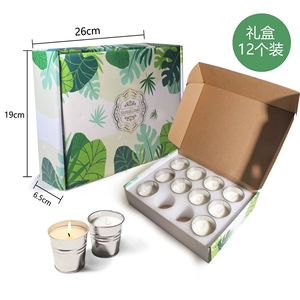 Velas aromáticas LANJO en lata de hojalata hechas a mano con aroma a hierba de limón, paquete de 8/12 unidades, velas de cera de soja ecológicas para uso en exteriores. - Product Image 5
