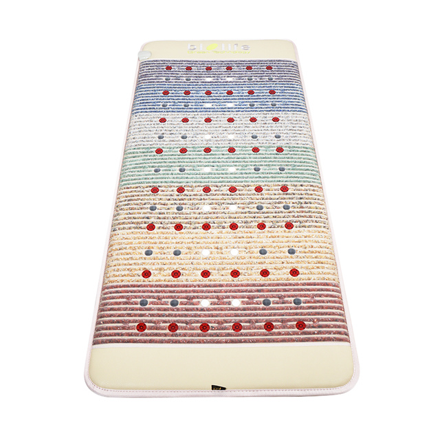 Chakra Red Light Therapy Mat Natural Amethyst Jade Crystal Heating Mat Infrared PEMF Mat