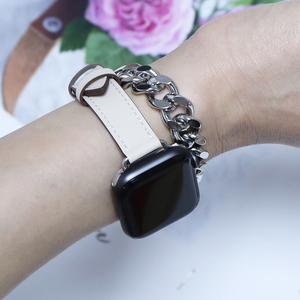 Correa de reloj para Hermes Apple <span class=keywords><strong>Watch</strong></span> Bracelet Stainless Still Mini Double Tour Cow Link Leather Band 20mm para <span class=keywords><strong>Omega</strong></span> <span class=keywords><strong>Watch</strong></span> - Product Image 2