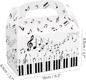 12 pièces Notes de <span class=keywords><strong>musique</strong></span> fête traiter boîte bonbons coffrets cadeaux <span class=keywords><strong>musique</strong></span> thème fête d'anniversaire boîtes de faveur pour <span class=keywords><strong>musique</strong></span> fête décoration fournitures - Product Image 4