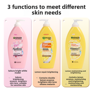 Lotion corporelle <span class=keywords><strong>Garnier</strong></span> édition thaïlandaise 400ml éclaircissante au citron, vitamine <span class=keywords><strong>C</strong></span> et niacinamide, hydratante et illuminatrice pour l'été - Product Image 2