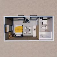 Mini-maison capsule Apple préfabriquée sur mesure pour l'extérieur, conteneur de stockage en grille, appartement et hôtel modulaire mobile de 20 pieds