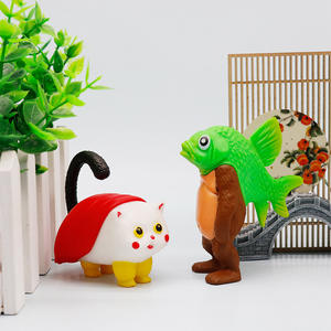 W-293 shanhaijing bức tượng nhỏ với gậy gỗ tralala mang giày mô hình cá mập Sáng Tạo-hộp thần bí tất cả trong một - Product Image 6