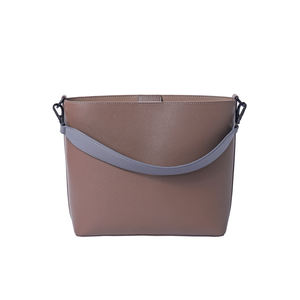 Sacs à main en cuir de vachette fabriqués sur mesure en usine, design tendance, sac seau, sac bandoulière en cuir véritable pour femmes - Product Image 1