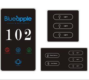 Nouveau 2026 DSYMBOL Offre Spéciale Plaque de Porte Intelligente pour Hôtel OEM avec Numéro de Chambre LED, Panneau DND MUR et Interrupteur - Product Image 4