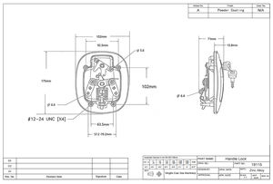 高品質ブラック折りたたみハンドルロック、2キー付き、トラック、バス、トレーラーのドア用、亜鉛合金製I型ハンドルラッチ、ISO9001認証、カスタムロゴ対応 - Product Image 5