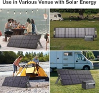 Générateur solaire pliable 120W, chargeur solaire étanche, portable pour ordinateurs portables, téléphones portables, tablettes, banques d'alimentation en camping