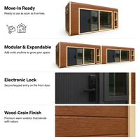 Maison conteneur modulaire extensible 20 pieds 40 pieds, cabine préfabriquée en structure acier pour camp de chantier