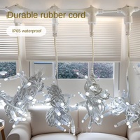 Guirlandes lumineuses LED étanches à l'extérieur, scellées à la colle, 220V, 2x2m, 400 LED, guirlandes lumineuses de Noël en forme de glaçons avec câble en caoutchouc