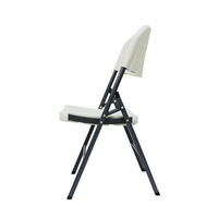 Chaise pliante en plastique HDPE robuste, imperméable, blanche, pour événements de mariage, traiteur extérieur, banquets et fêtes