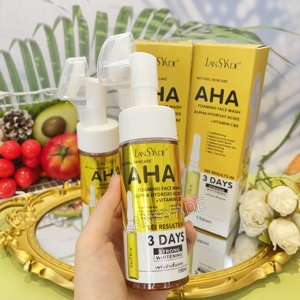 Natural AHA Skincare Foaming Face Wash Limpiador de limpieza facial con <span class=keywords><strong>ALPHA</strong></span> HIDROXIACIDOS VITAMINA C & E Hidratante Anti Acné Piel - Product Image 1