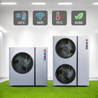 Pompe à chaleur air-eau R290 DC Inverter EVI A+++ 9kW 11kW 15kW 18kW Chauffage Refroidissement Eau chaude WiFi OEM
