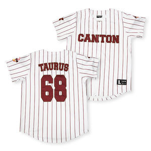 เสื้อเบสบอลสำหรับผู้ชายเสื้อเจอร์ซี่ปักโลโก้แบบซับลิเมชัน - Product Image 1